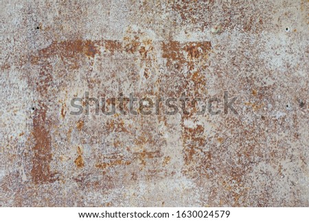 Brown worn, scratched, rusty metal background textures. Grunge, abstraction, design. Space for text. Horizontal.