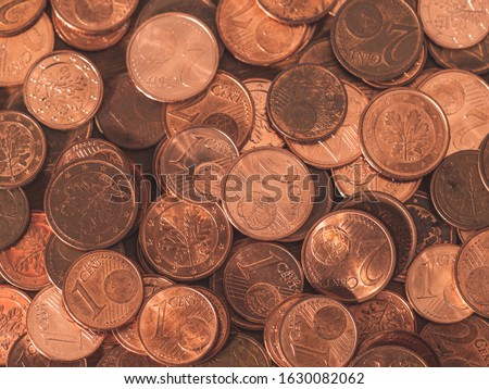 background full of Euro cents, copper coin, one and two cents coin will be dismissed Royalty-Free Stock Photo #1630082062