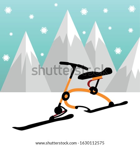 Winter sports image. Winter season - Vector illustration