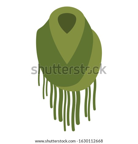 Isolated scarf image. Winter clothes icon - Vector