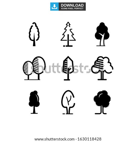 shrub tree icon or logo isolated sign symbol vector illustration - Collection of high quality black style vector icons
