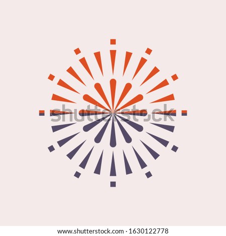 Firework and sparkle vector icon design.