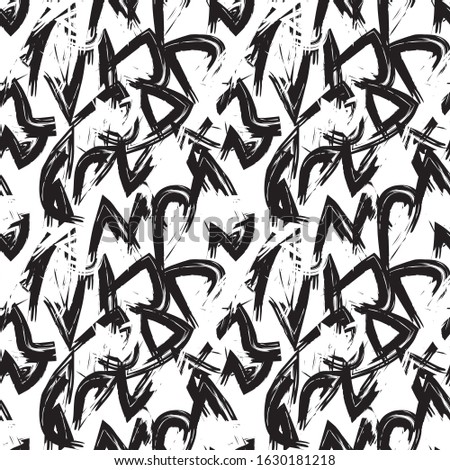 Abstract Brush Strokes Seamless Pattern for fashion prints, patterns and backgrounds
