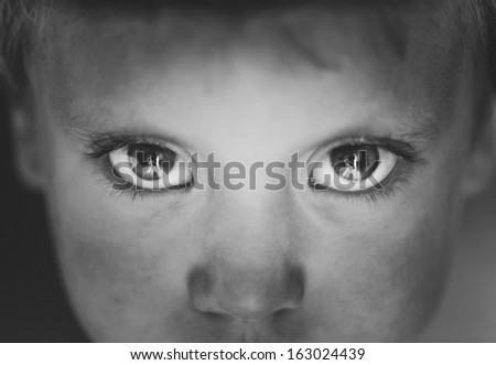 Eyes close-up little boy Royalty-Free Stock Photo #163024439