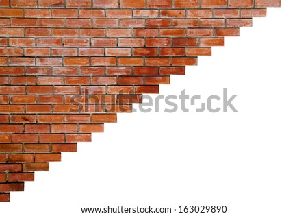     Save to a Lightbox ?             Find Similar Images     Share ?      red brick wall with isolated side on white background 