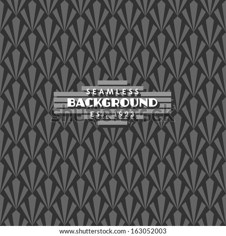 seamless vintage art deco background with label