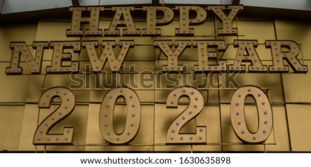 Happy New Year 2020 Sign