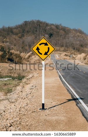 Traffic sign on the road