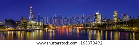 Panorama Of London By Night