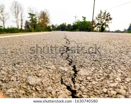 Cracks on the road surface