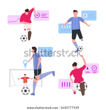 football design illustration, football layer character, football character with diagrams