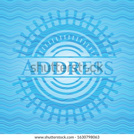 Address water wave style emblem. Vector Illustration. Detailed.