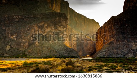 Santa Elena Canyon, Big Bend National Park, USA. Picture taken in the evening.