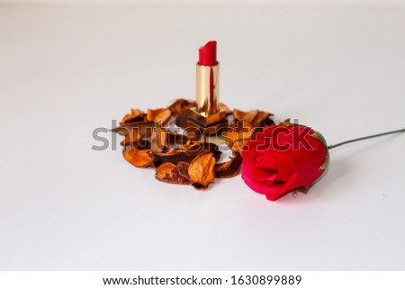 Valentine's scene with a red rose to give to your partner or special person