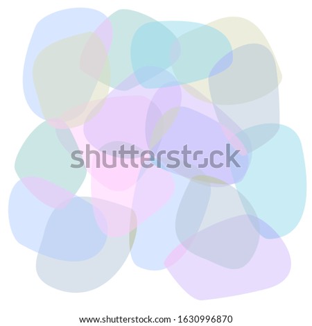 abstract background. Transparent circles on a white background. Pastel color. Illustration.