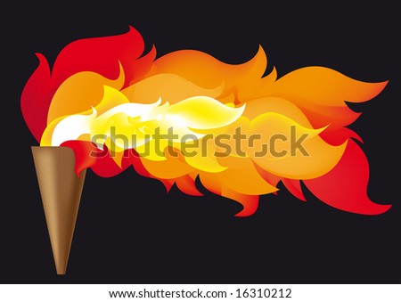 Abstract vector illustration of the Olympic flame