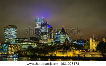 Scenic Views of London by night