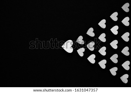  abstract black background with white hearts                              