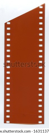 35 mm orange film on a white background