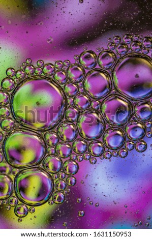 Multicolored Abstract background. Bubbles of water and oil.