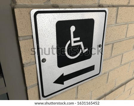 Wheelchair Sign - Entrance Concept for disabled or physically impaired signage