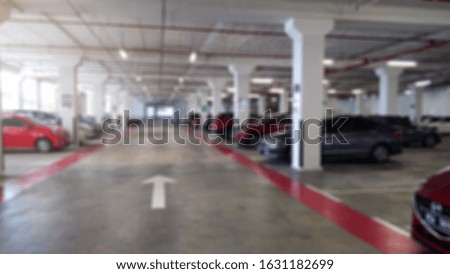 Blurred background abstract and can be illustration to article of Parking garage