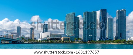 Skyline of Miami Florida, USA.