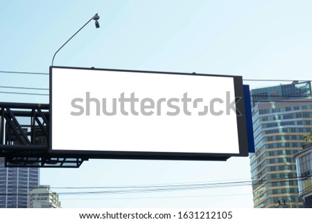 White die cut advertising board, ready to use