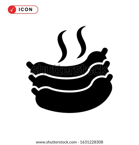 sausage icon or logo isolated sign symbol vector illustration - high quality black style vector icons
