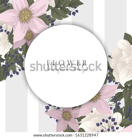 Pink flower boarders - vector frame