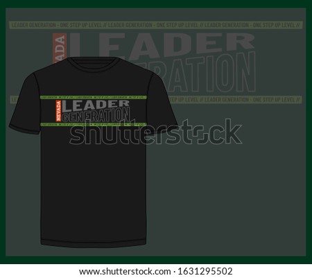 Nevada stylish typography slogan for t-shirt. Leader Generation. Abstract design with the grunge and denim  style. Vector print, typography, poster. Global swatches.