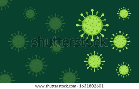 Virus Corona vectors. Corona Virus in Wuhan. Blue Background. Vector Illustration. Royalty-Free Stock Photo #1631802601