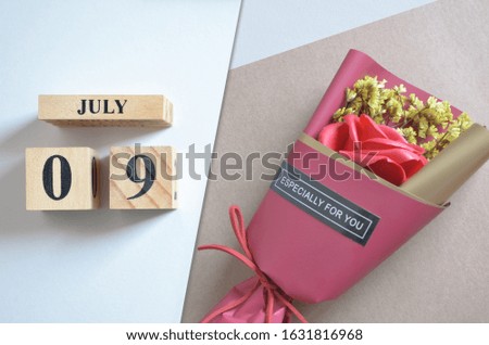 July 9, Rose bouquet for Special date.