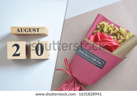 August 20, Rose bouquet for Special date.