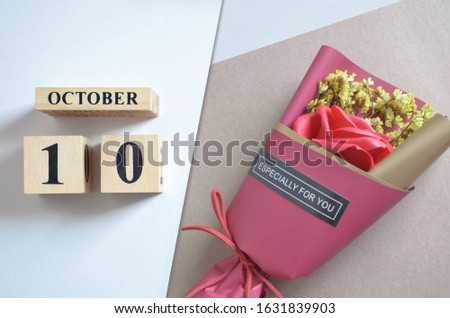 October 10, Rose bouquet for Special date.