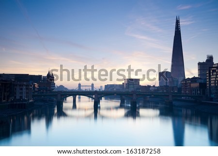  London skyline from the milleneum bridge