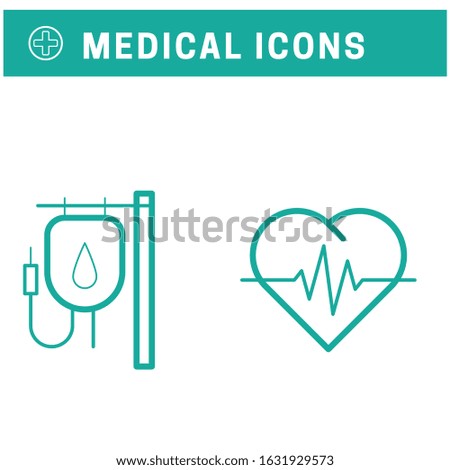 Medical icons with White Background