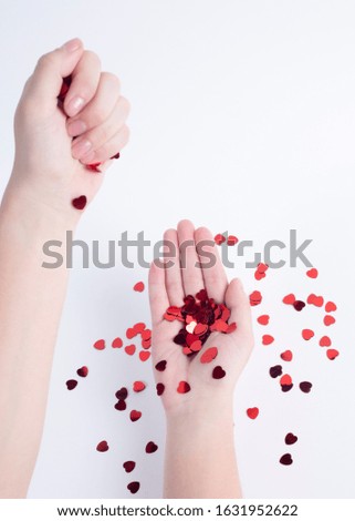 
hands of a woman with romantic details