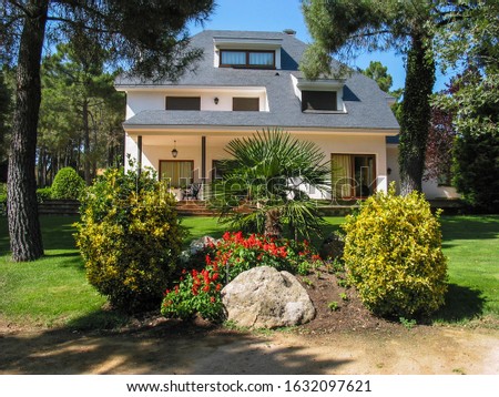 Luxury countryhouse with garden in Spain Royalty-Free Stock Photo #1632097621
