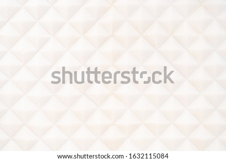 Sound proof foam.Studio sound acoustical foam Background in Church.White noise proof wall. Royalty-Free Stock Photo #1632115084