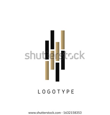 Abstract Techno Striped Vector Logo Design.