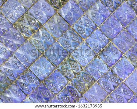 Close up blue tile background
