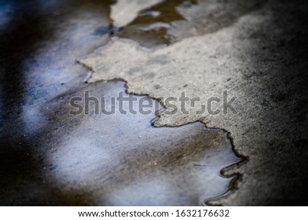 Abstract image on the asphalt. City of Nantes. Brittany. France