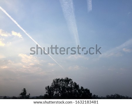 morning sky with bright and beautiful clouds makes the beautiful scene 