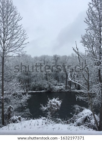 Snow in Sycamore Shoals park in Elizabethton TN. 