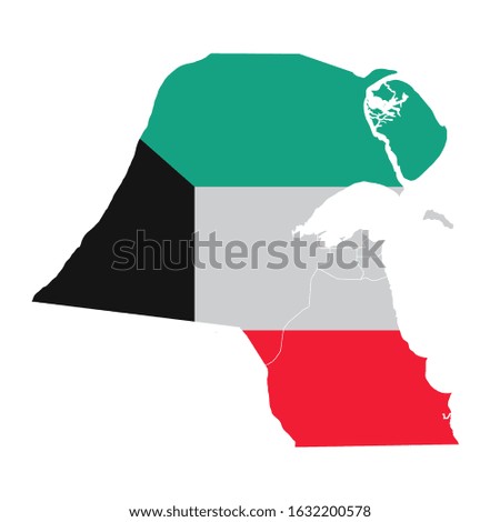 Kuwait National flag map icon