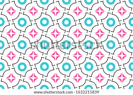 Pattern Blue and Pink Template Cute