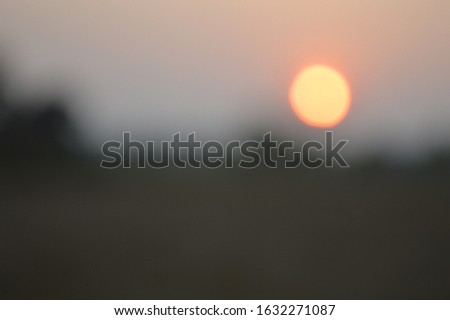 The bokeh of the sun in the early morning