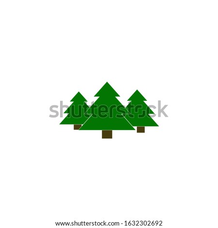 Vector collection of cartoon Christmas trees