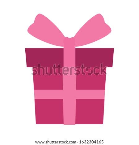 gift box icon over white background, colorful design, vector illustration